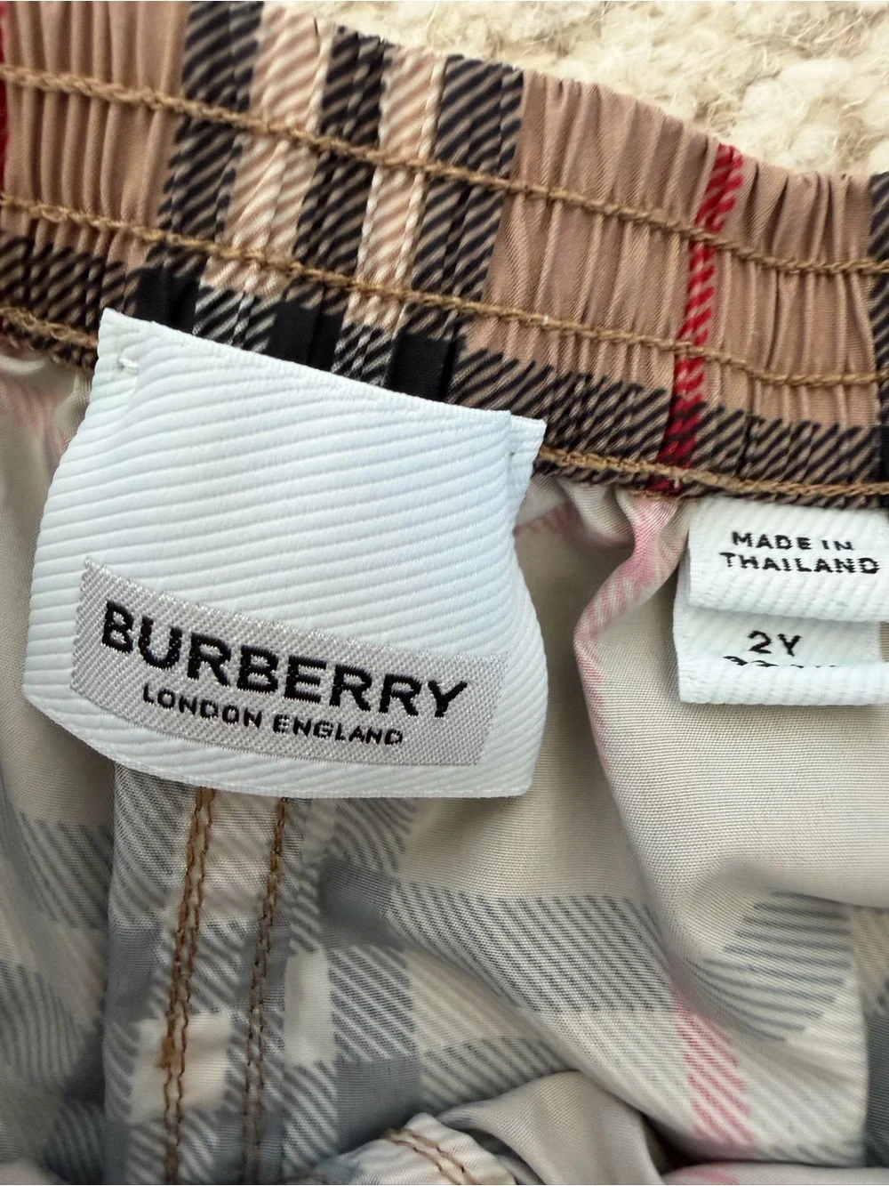 Boys Burberry Swim Trunks